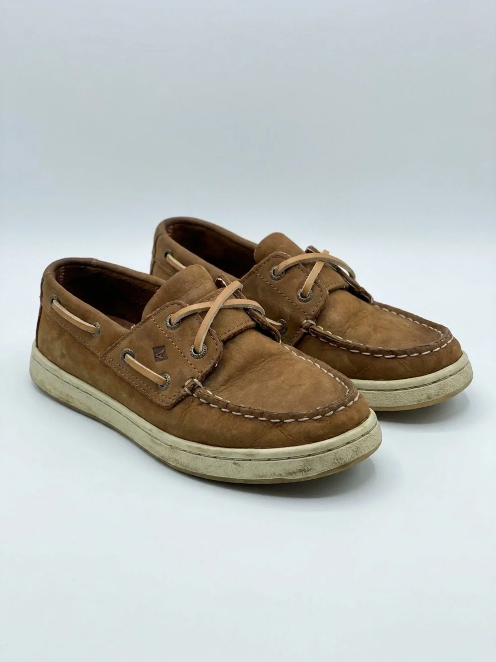 Sperry Tan Leather 2-Eye Boat Shoes